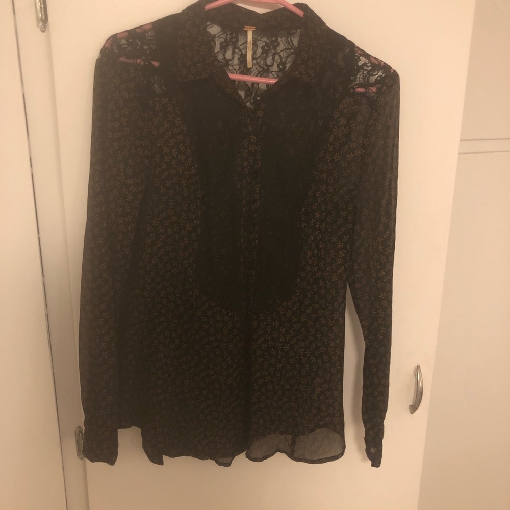 Sheer free people shirt